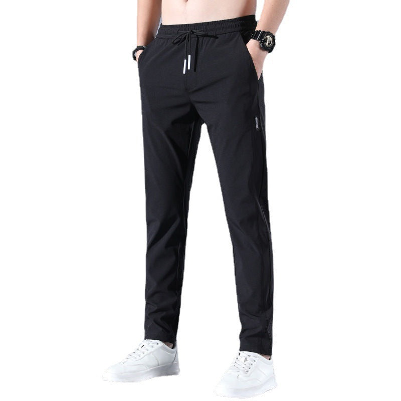 Casual Ice Silk Men's Plus Size Fashion Straight Pants