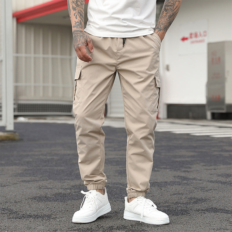 Men's Overalls Loose Casual Cropped Pants