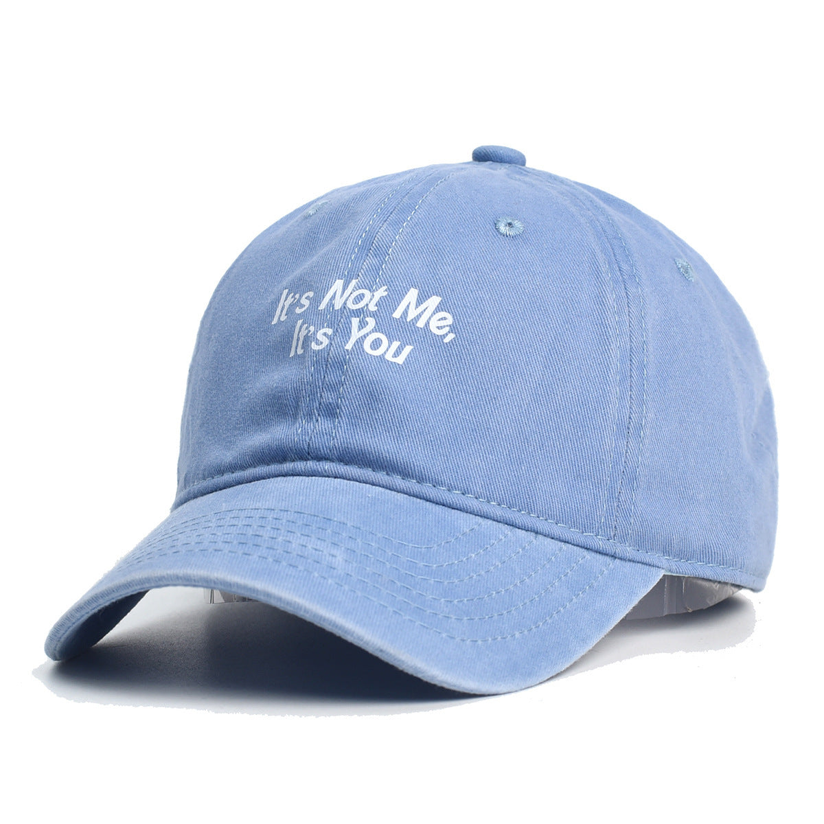 Washed Cotton Printed Hat Distressed Dad Hat For Men