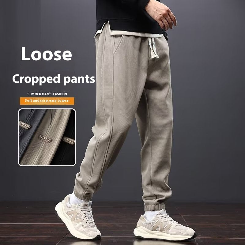 American Casual Pants Men Loose Tappered