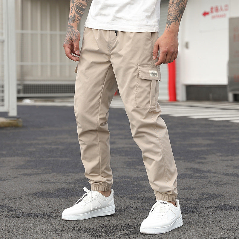 Men's Overalls Loose Casual Cropped Pants