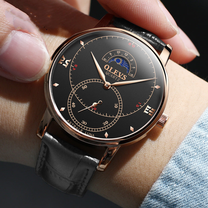 Fashion belt waterproof quartz watch men's watch