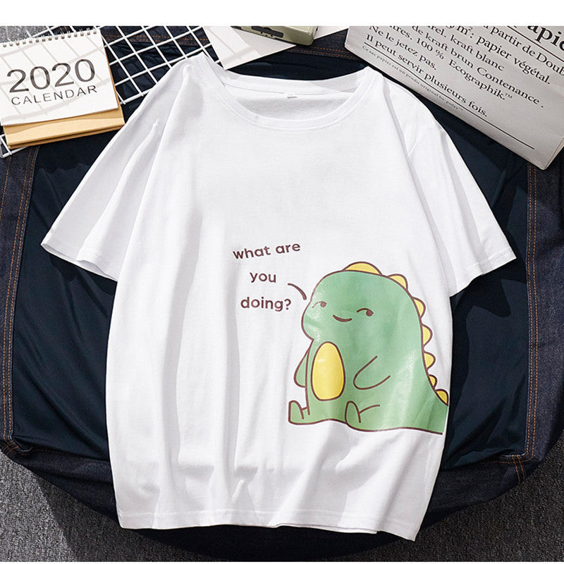 Korean Couples Loose Large Size All-Match T-Shirt