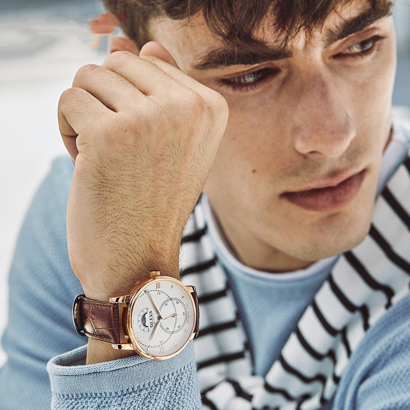 Fashion belt waterproof quartz watch men's watch