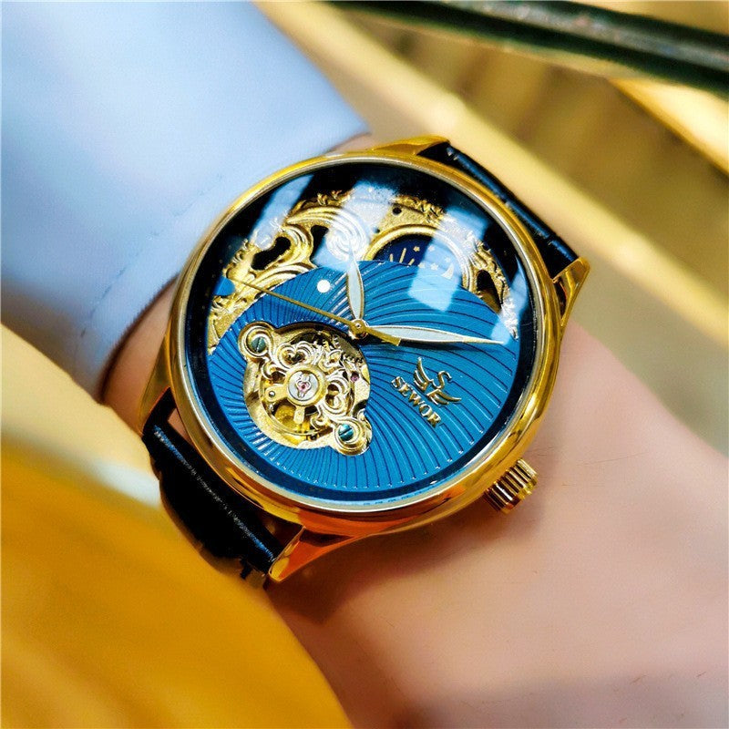 Automatic Mechanical Watch Men's Watch Skeleton Tourbillon Luminous