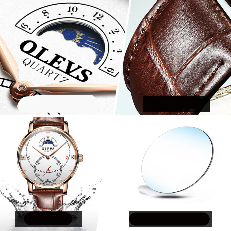 Fashion belt waterproof quartz watch men's watch