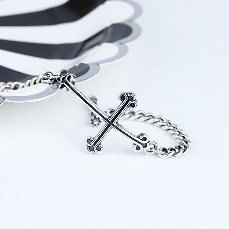 Sterling Silver Jewelry New Cross Bracelet For Men And Women