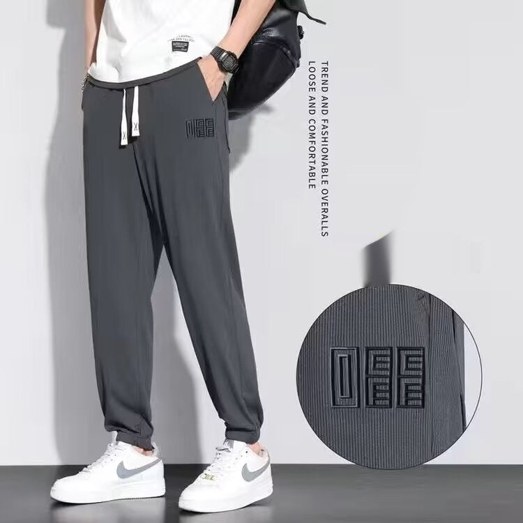 Sports Loose Tappered Elastic Light Thin Casual Sweatpants