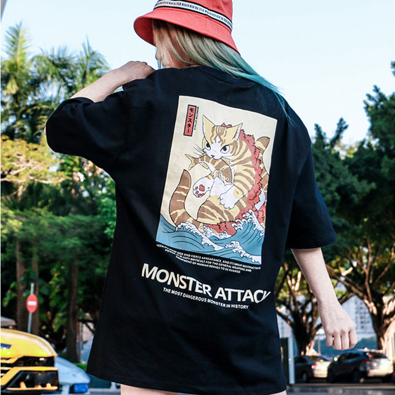 Men and women printed short-sleeved t-shirt