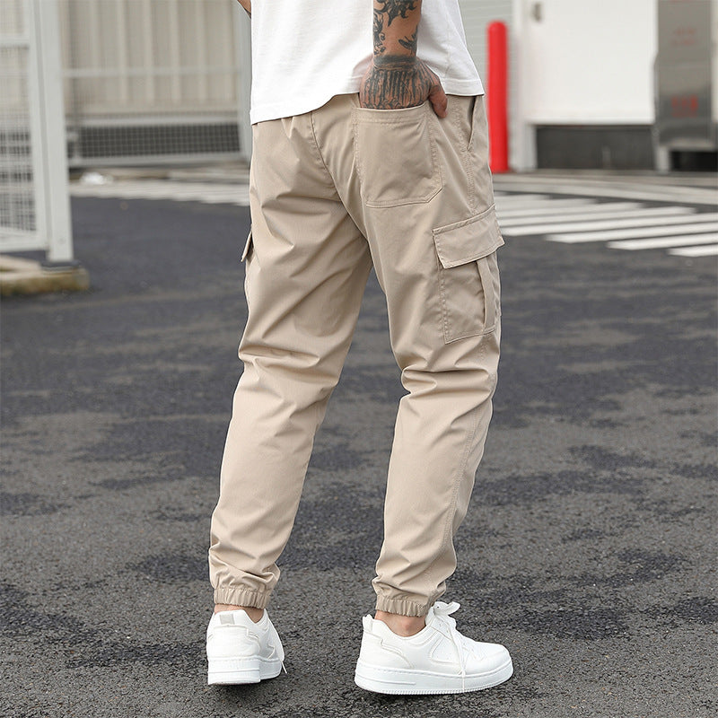 Men's Overalls Loose Casual Cropped Pants