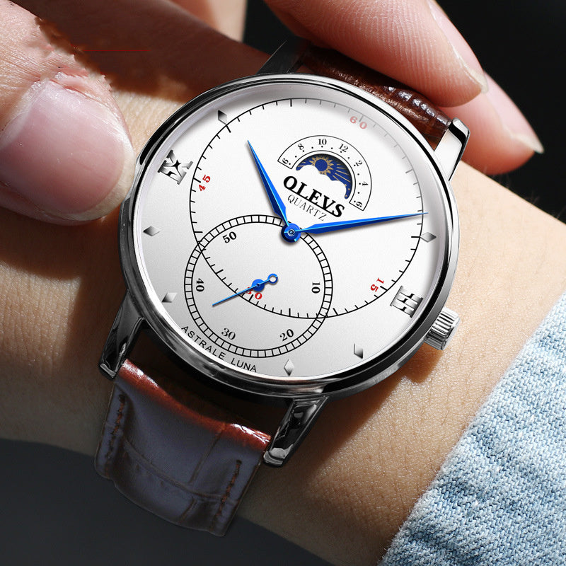 Fashion belt waterproof quartz watch men's watch