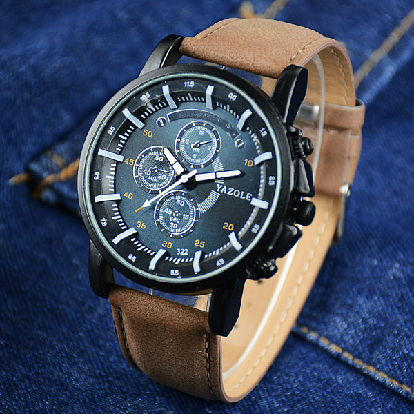 322 Department of sports leisure business men male belt table quartz watch waterproof fashion fashion men's custom
