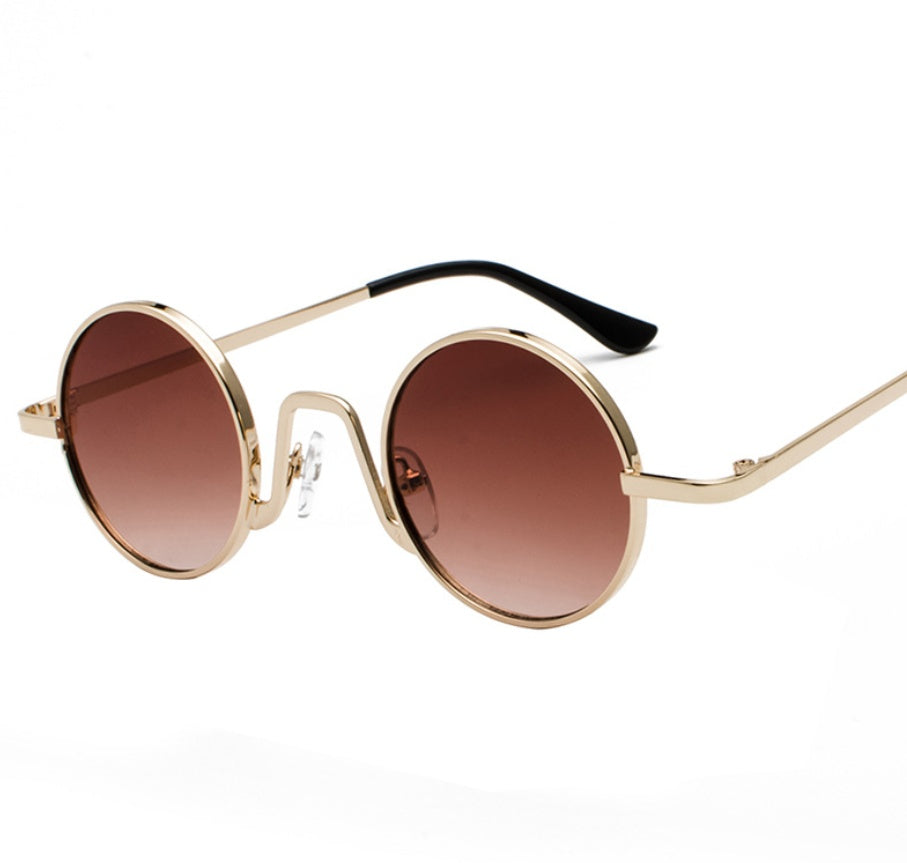 Sunglasses round frame mirror