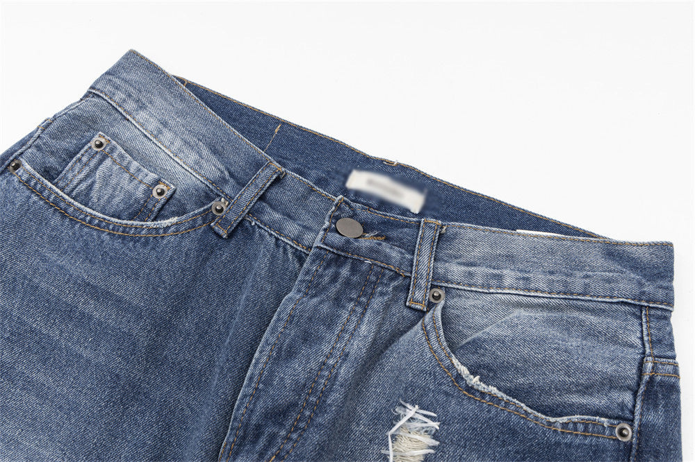 Fashion Embroidered Patch Loose Jeans Men