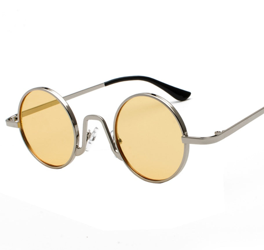 Sunglasses round frame mirror