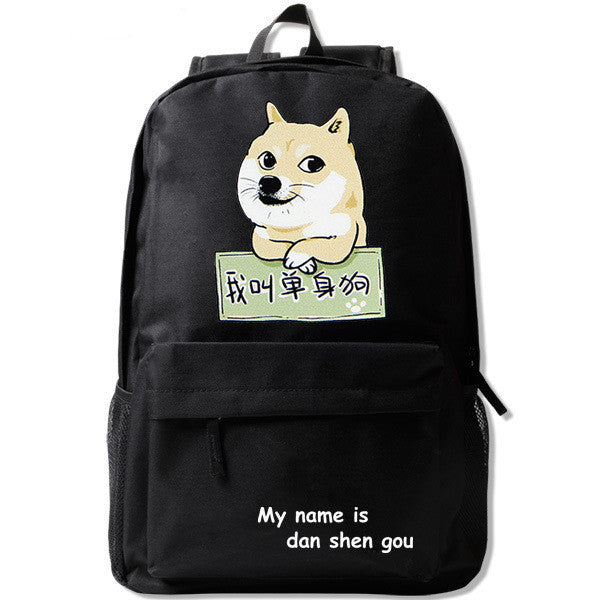 Cute cartoon dog schoolbag backpack backpack boys and girls Campus