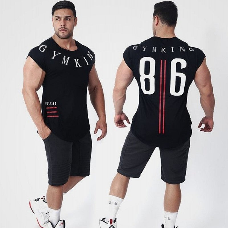Fitness Sports T-Shirt Casual Fashion Cotton Short Sleeve Running