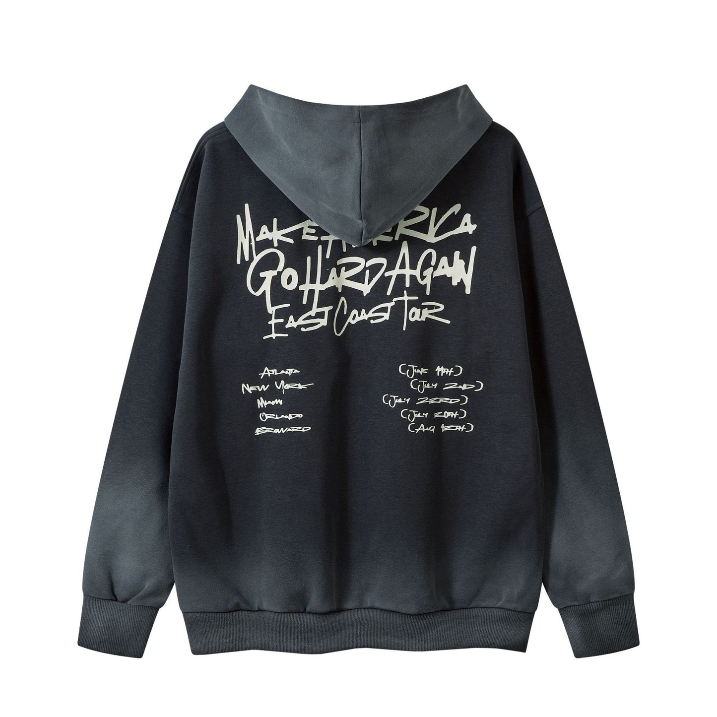 Waste Soil Wind Dirty Dyed Washed Cardigan Zipper Sweater