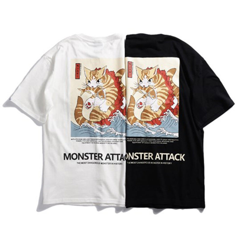 Men and women printed short-sleeved t-shirt