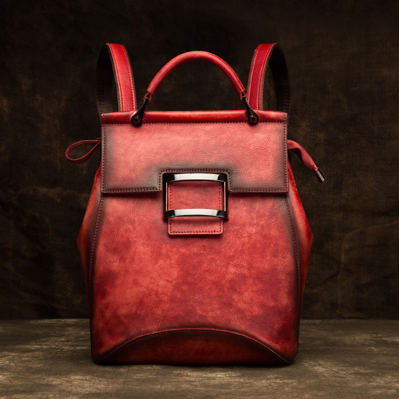 Color rubbing diagonal backpack