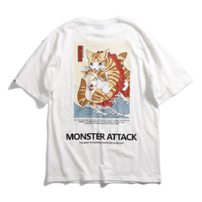 Men and women printed short-sleeved t-shirt