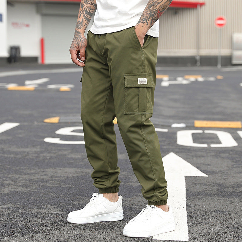 Men's Overalls Loose Casual Cropped Pants