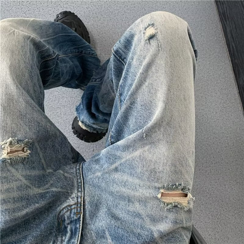 Men's High Street Straight Jeans Men