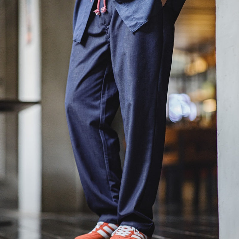 Retro Loose Drooping Casual Straight Pants Men's Spring