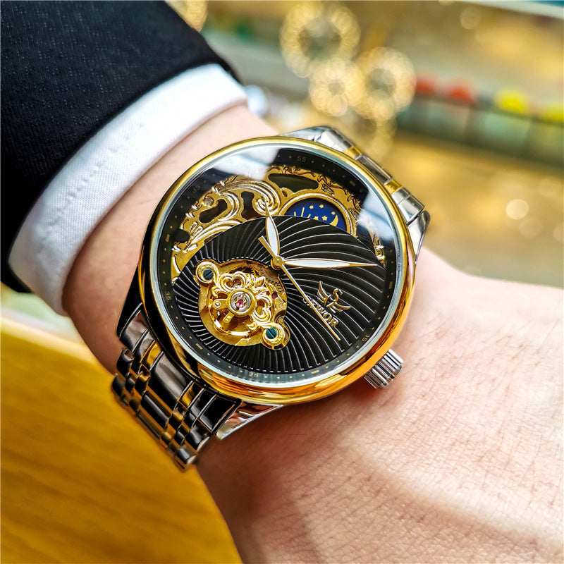 Automatic Mechanical Watch Men's Watch Skeleton Tourbillon Luminous