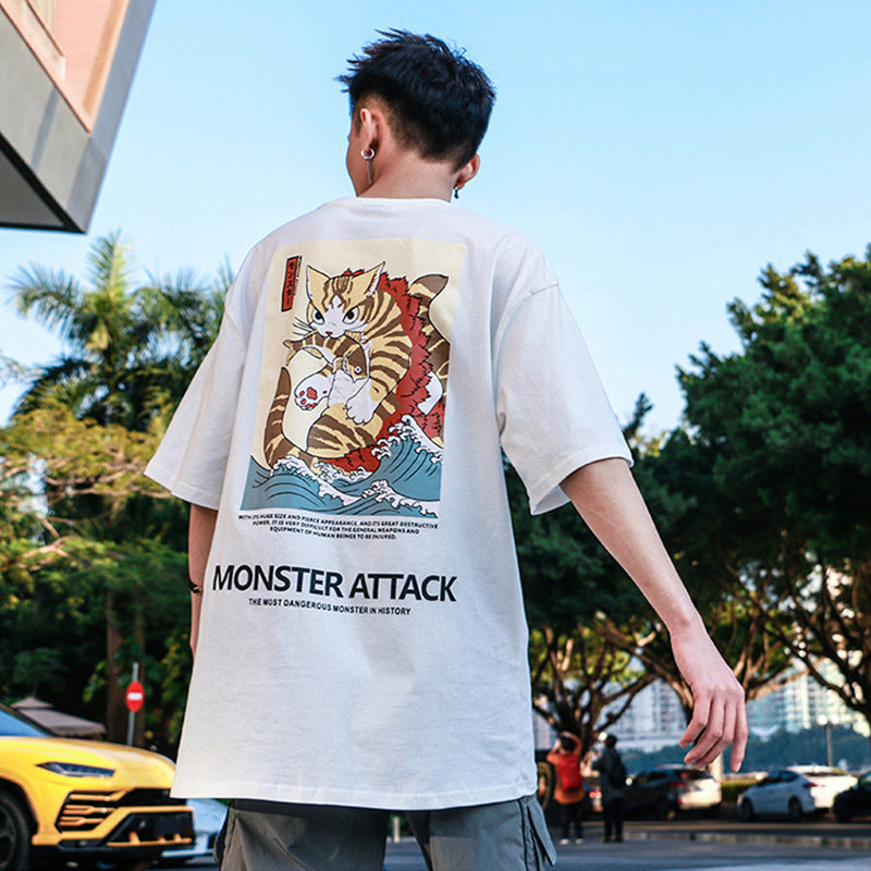 Men and women printed short-sleeved t-shirt