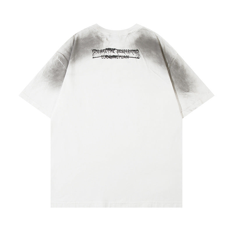 Fashion Loose Cotton Bottoming T-shirt Men
