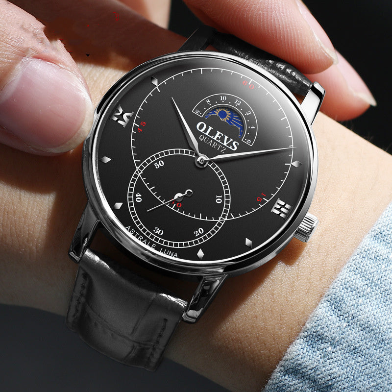 Fashion belt waterproof quartz watch men's watch