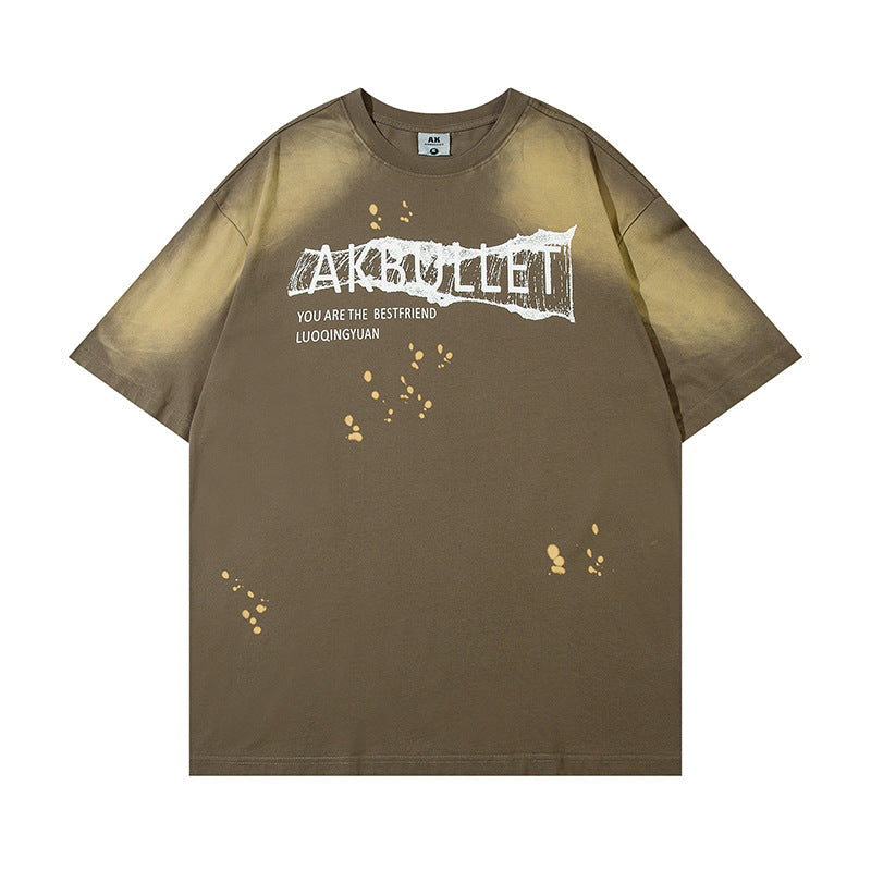 Fashion Loose Cotton Bottoming T-shirt Men