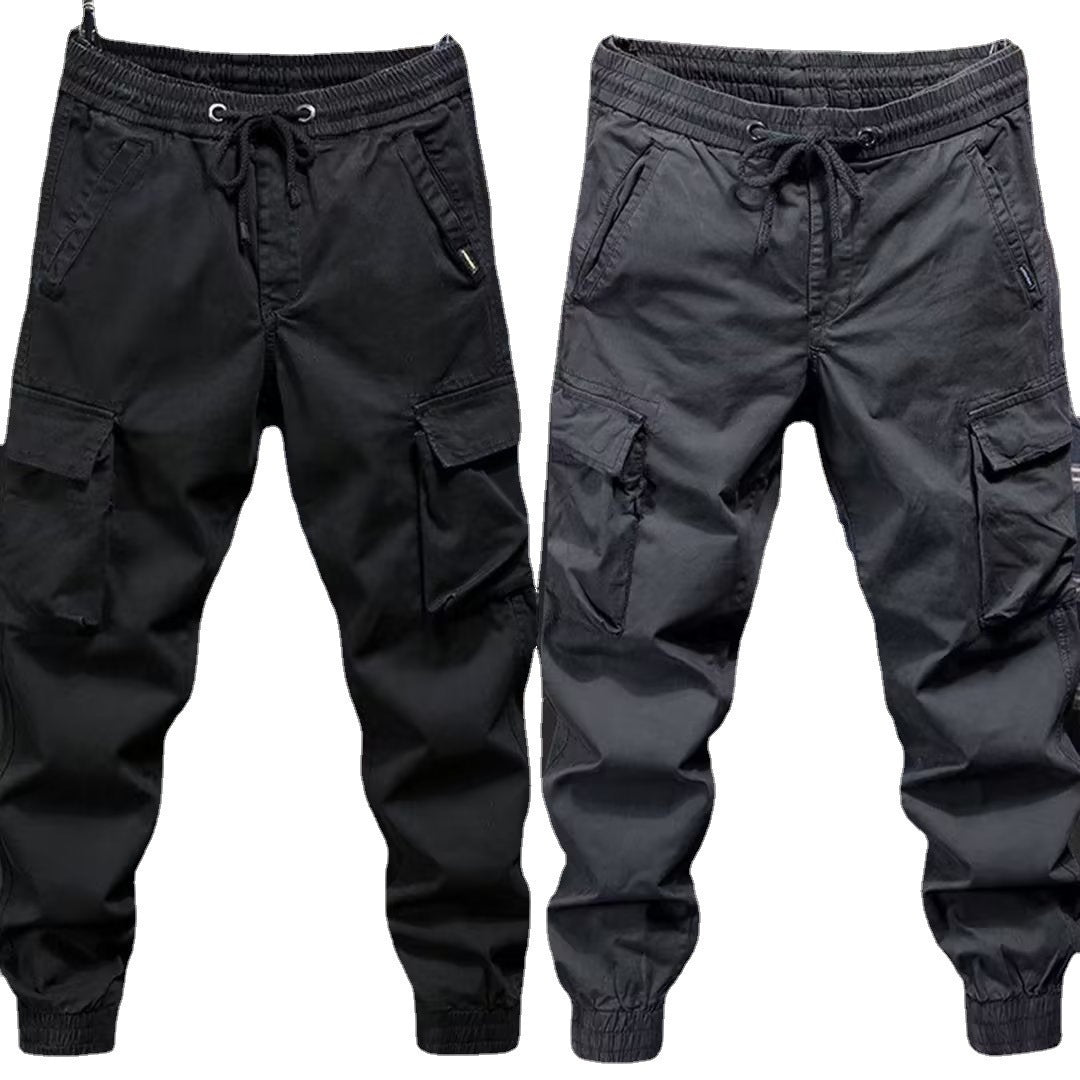 Loose Tappered Solid Color Overalls