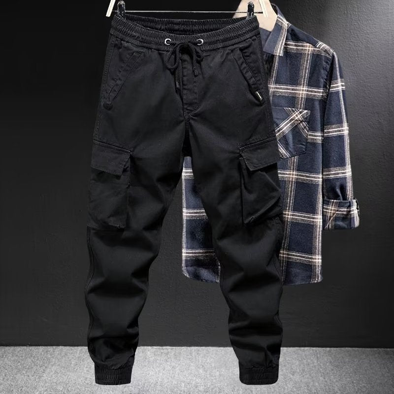Loose Tappered Solid Color Overalls