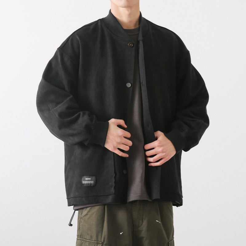 Vintage Suede Loose Men's Casual Jacket