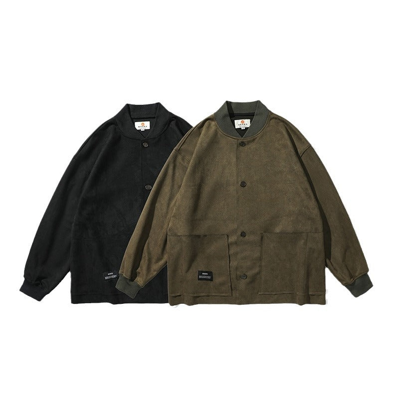 Vintage Suede Loose Men's Casual Jacket