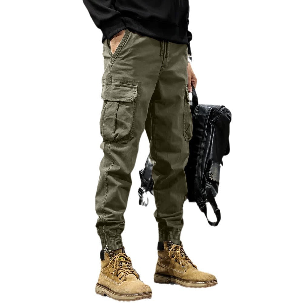 Zipper Ankle Banded Working Pants Men's American Style