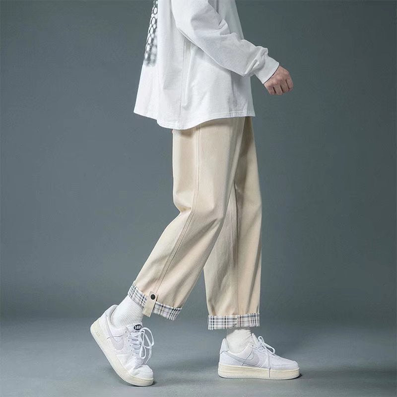 Thin Trendy Loose Wide Leg Straight Sports Men's Casual Pants