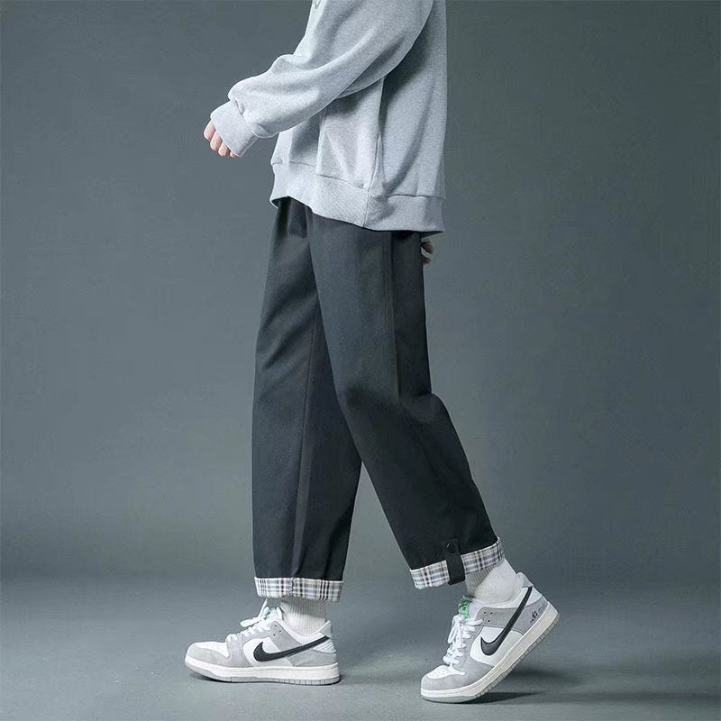 Thin Trendy Loose Wide Leg Straight Sports Men's Casual Pants