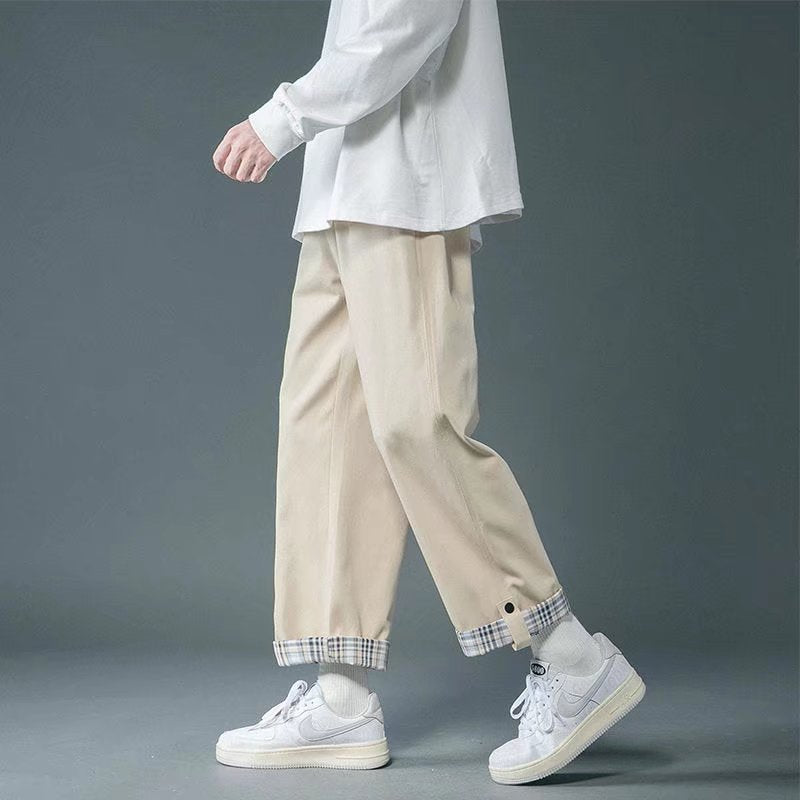 Thin Trendy Loose Wide Leg Straight Sports Men's Casual Pants