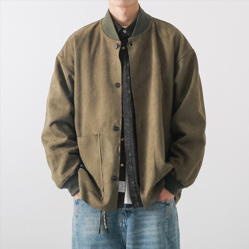 Vintage Suede Loose Men's Casual Jacket