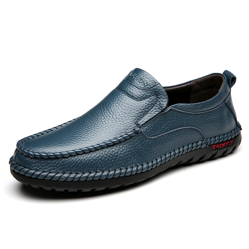 Comfortable Cowhide Soft Bottom Soft Surface Men's Shoes