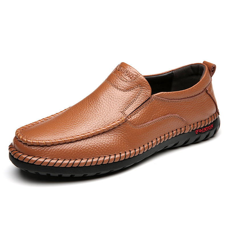 Comfortable Cowhide Soft Bottom Soft Surface Men's Shoes