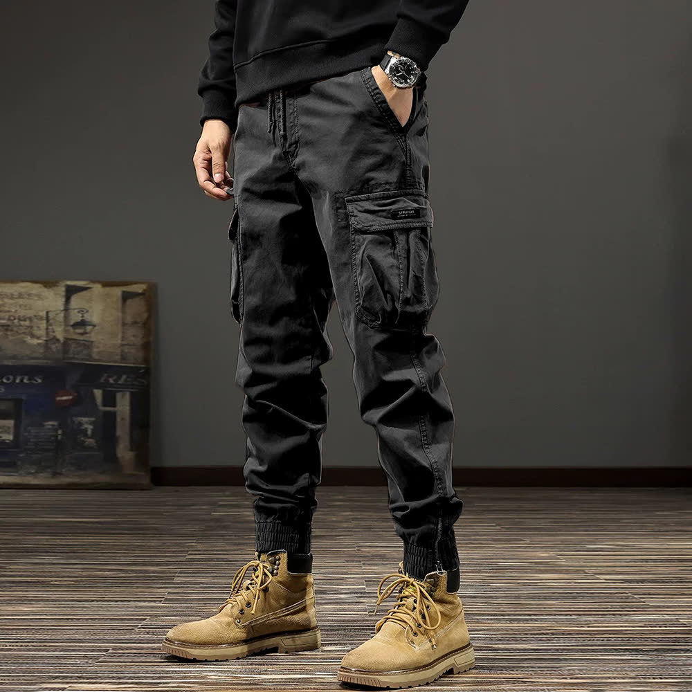 Zipper Ankle Banded Working Pants Men's American Style