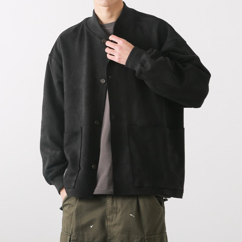 Vintage Suede Loose Men's Casual Jacket