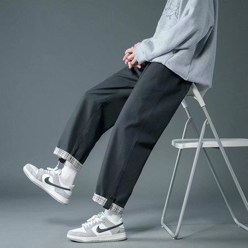 Thin Trendy Loose Wide Leg Straight Sports Men's Casual Pants