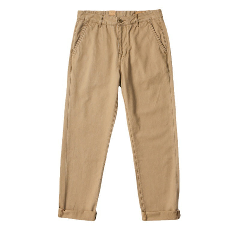 Retro Workwear Cotton Loose American Straight Casual Pants