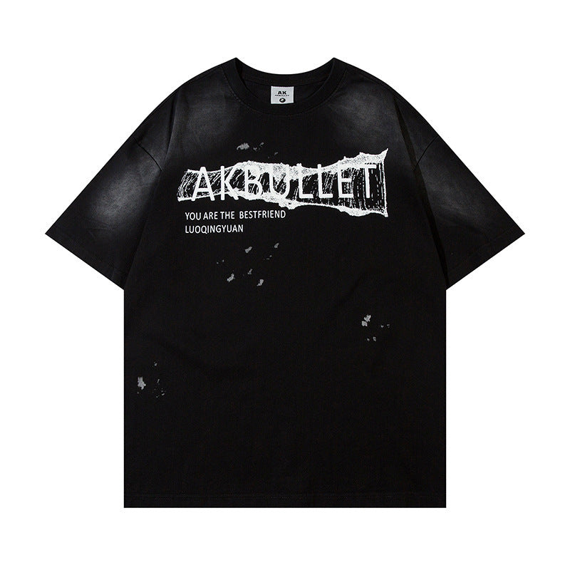 Fashion Loose Cotton Bottoming T-shirt Men