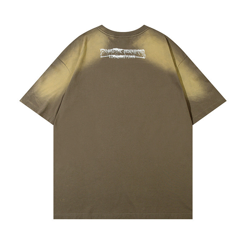 Fashion Loose Cotton Bottoming T-shirt Men